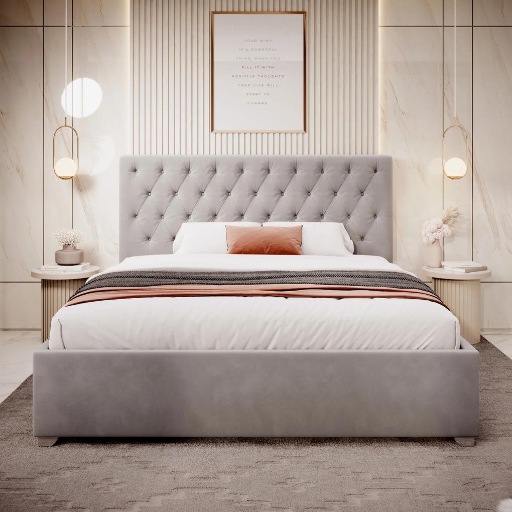 PROXIMA.store - Luxusná čalúnená posteľ MADRYT FARBA: tmavosivá, ROZMER: 180 x 200 cm