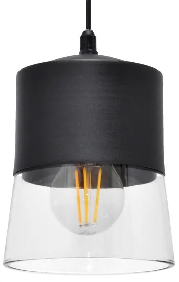Luster na lanku FERGIE 1xE27/15W/230V čierna