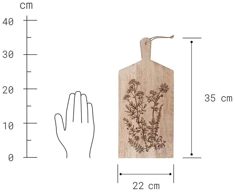 FINE CUT Doska na krájanie kvetiny 35 cm