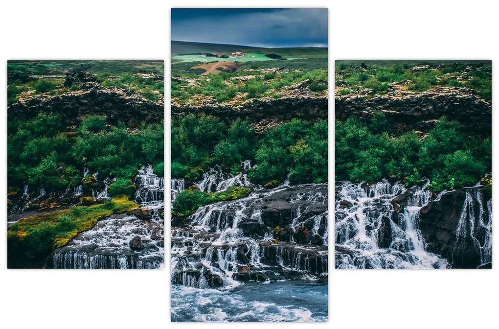 Obraz vodopádov v prírode (90x60 cm)