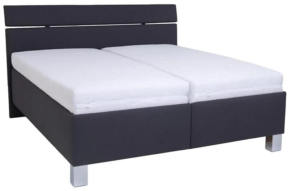 Čalouněná postel s úložným prostorem bez matrace ALIS 180x200 cm antracit PO0040