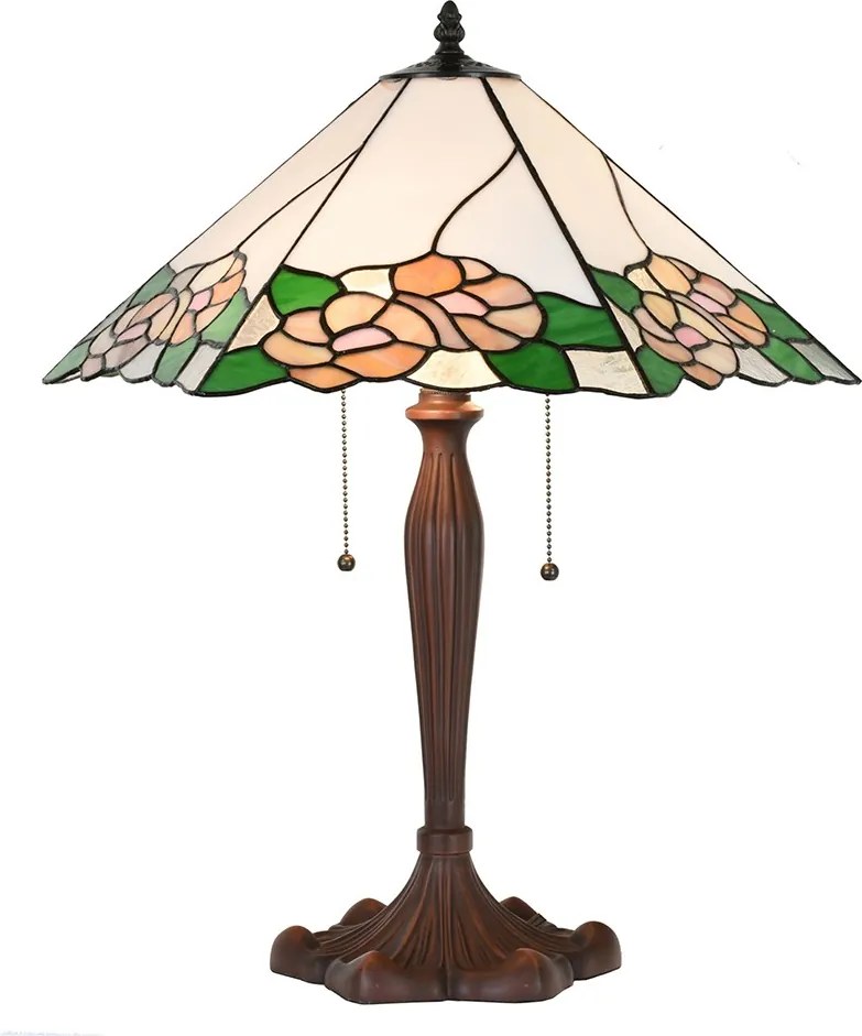 Stolná lampa Tiffany Fae - 44x61x64 cm E27/max 2x60W