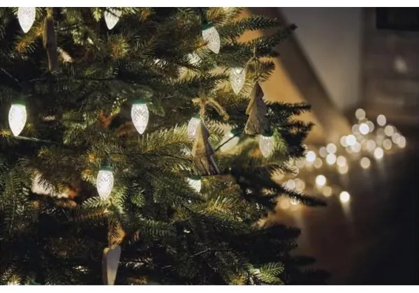 LED Vonkajšia vianočná reťaz 50xLED/8 funkcií 14,8 m IP44 teplá biela