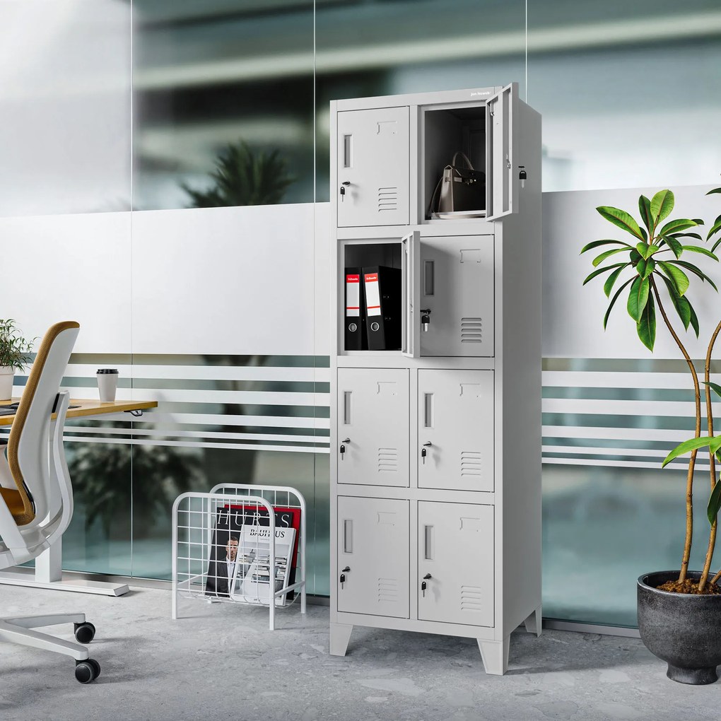 Sociálna dvojitá skrinka BHP sivá: ROBERT 2 Plus