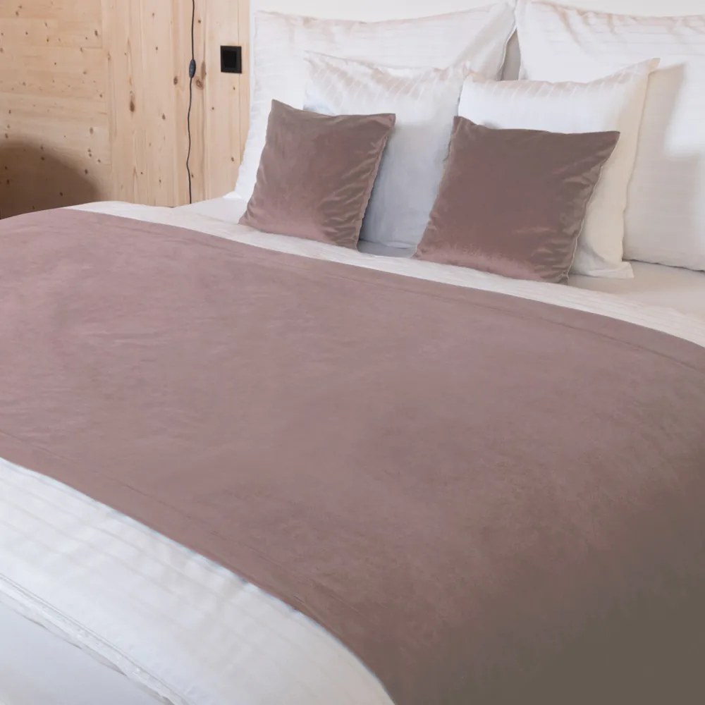 Biante Zamatový prehoz na posteľ Velvet Prémium SVP-002 Staroružový Na mieru