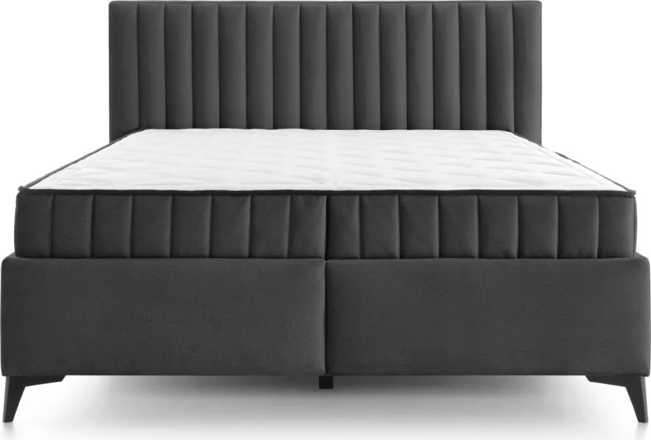 Posteľ Joy 160x200 cm, grafitovo šedá látka