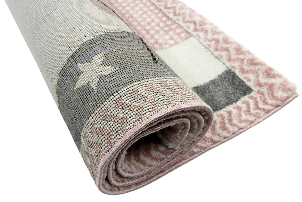 Vopi, Detský koberec Kiddo F0132 pink, 160x230, ružová, detská izba