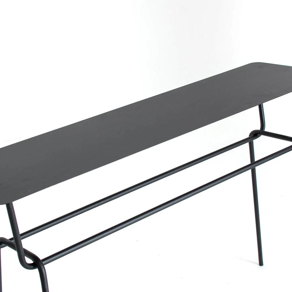 Konzolový stolík erina 120 x 35 cm čierny MUZZA