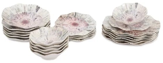 Jedálenská sada 24 ks pestrofarebná/porcelán