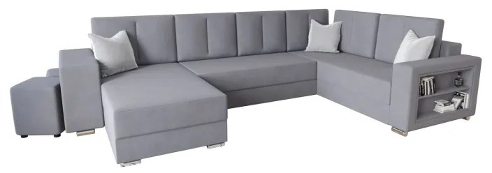 Priestranná elegantná sedačka KAMONA - svetlo sivá