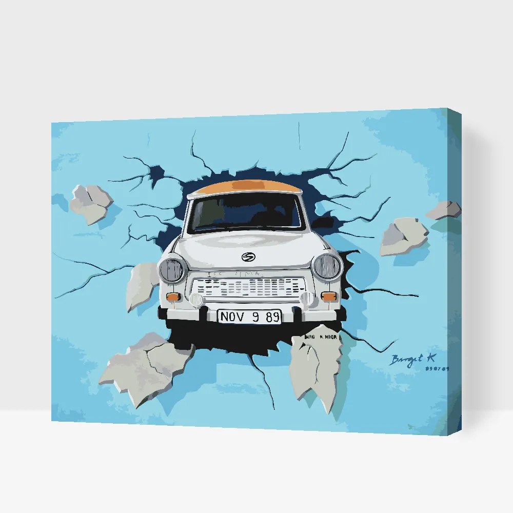 Gario Maľovanie podľa čísel Graffiti Berlín Rozmery: 50 x 40 cm, Rámovanie: Iba zrolované plátno