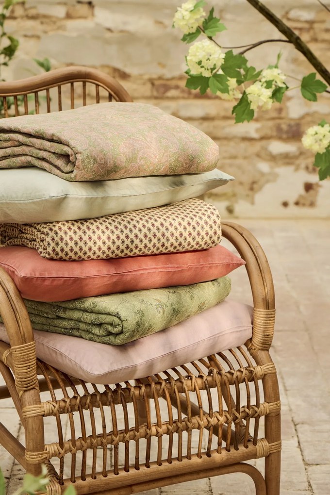 Ib Laursen Prešívaný prehoz Beige / Block pattern 130 × 180 cm