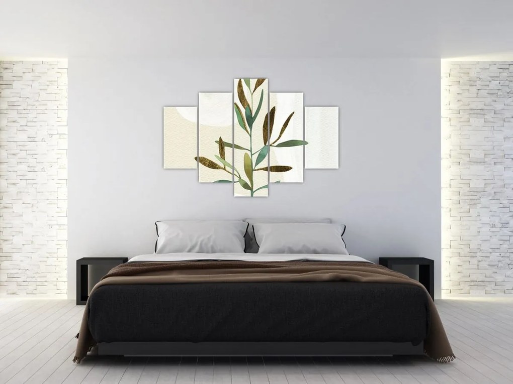 Obraz - Akvarelová vetvička N⁰2 (150x105 cm)
