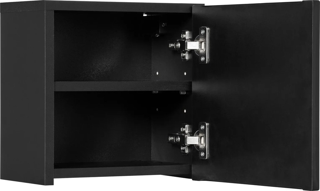 Comad Kúpeľňová skrinka závesná horná Qubik Nova Black 30 čierna