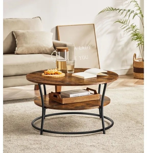 Konferenčný stôl ELDUR hnedá/čierna