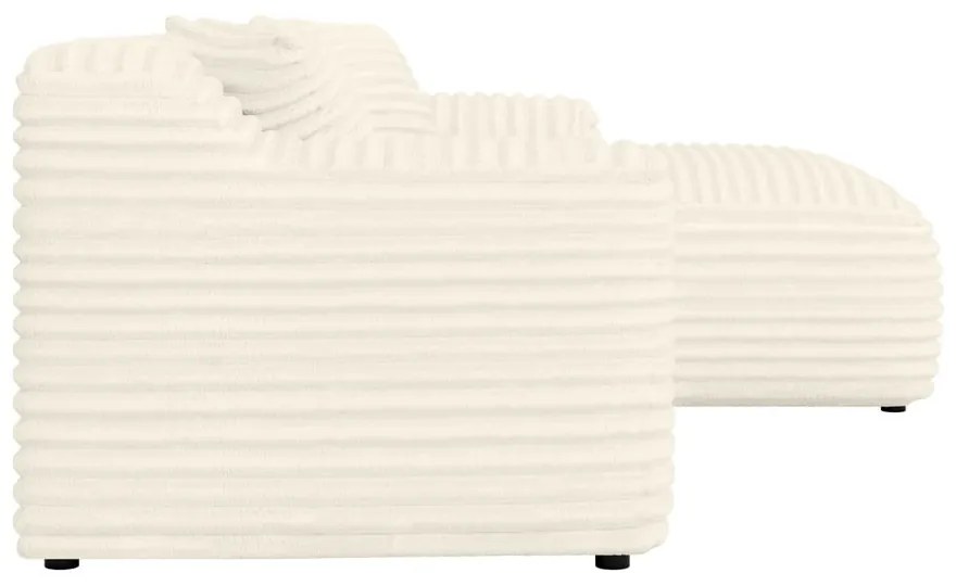 Krémová menčestrová rohová pohovka (pravý roh/s leňoškou) Martin – Ropez