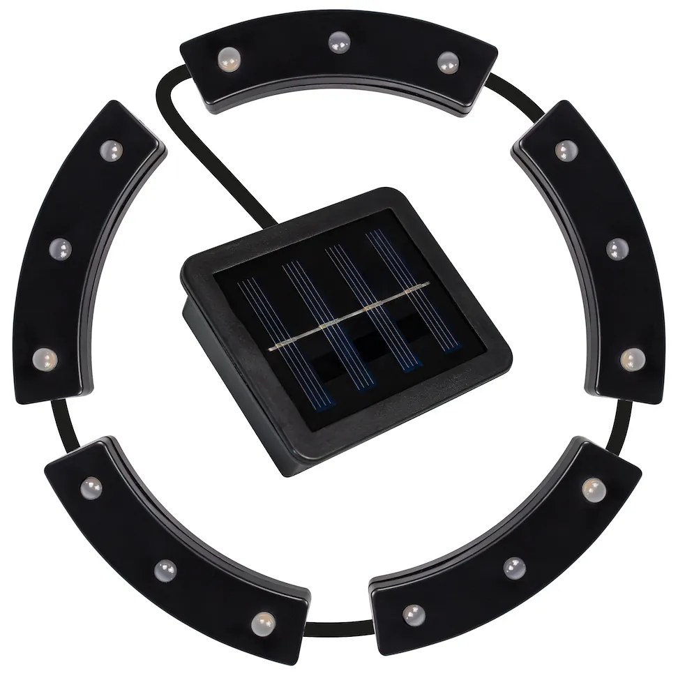Solárne LED svietidlo Hero, 0,06w, 3000k, b, sada 5ks