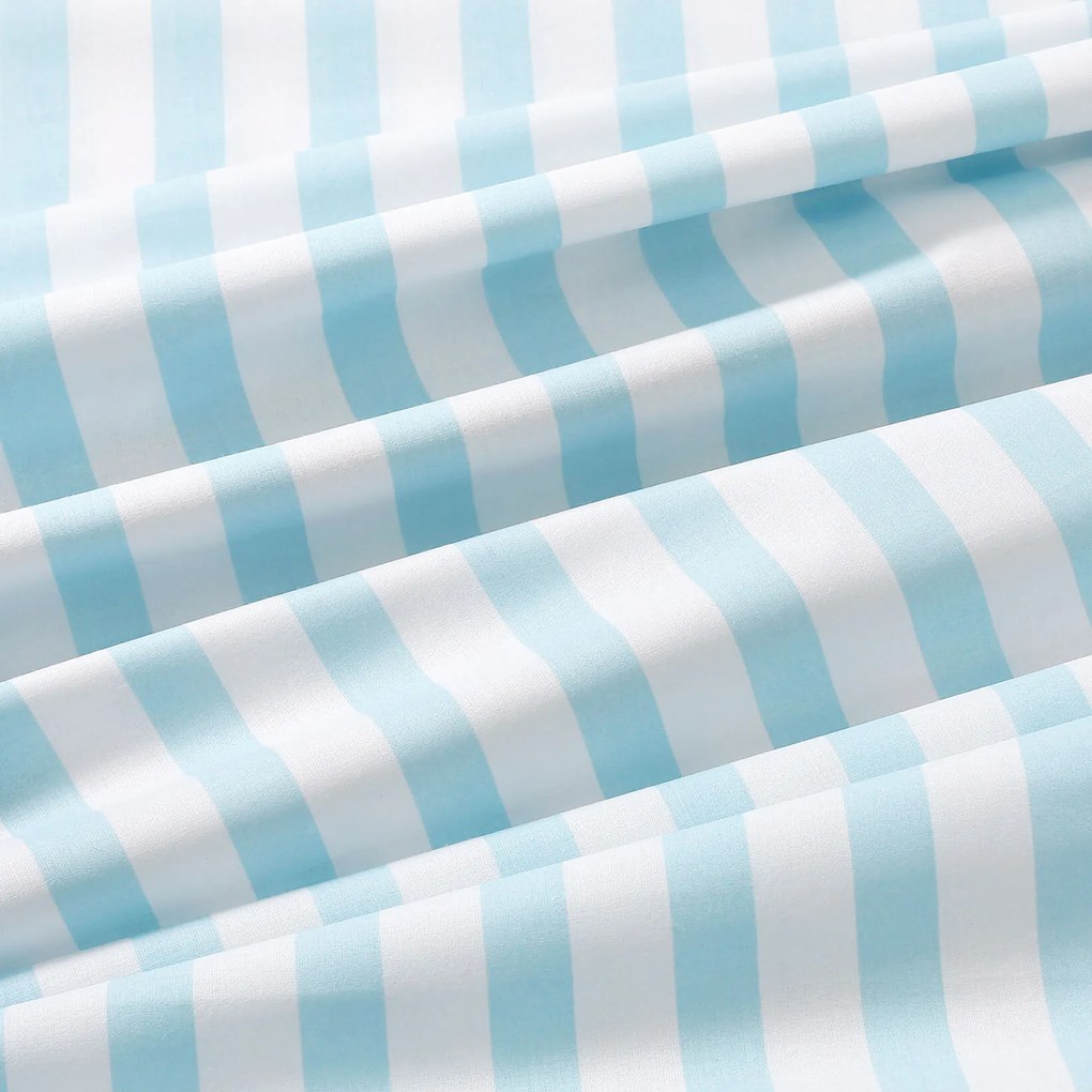 Goldea behúň na stôl 100% bavlnené plátno - modré prúžky 50x120 cm