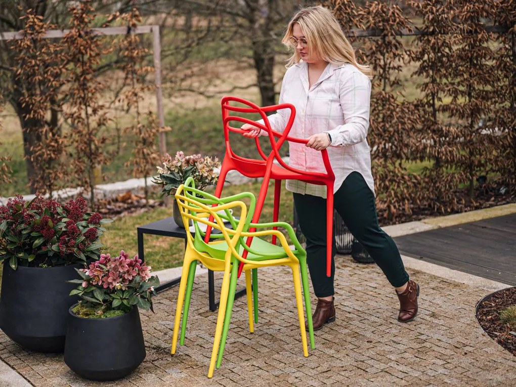 AKCIA Žltá plastová stolička KATO II. trieda