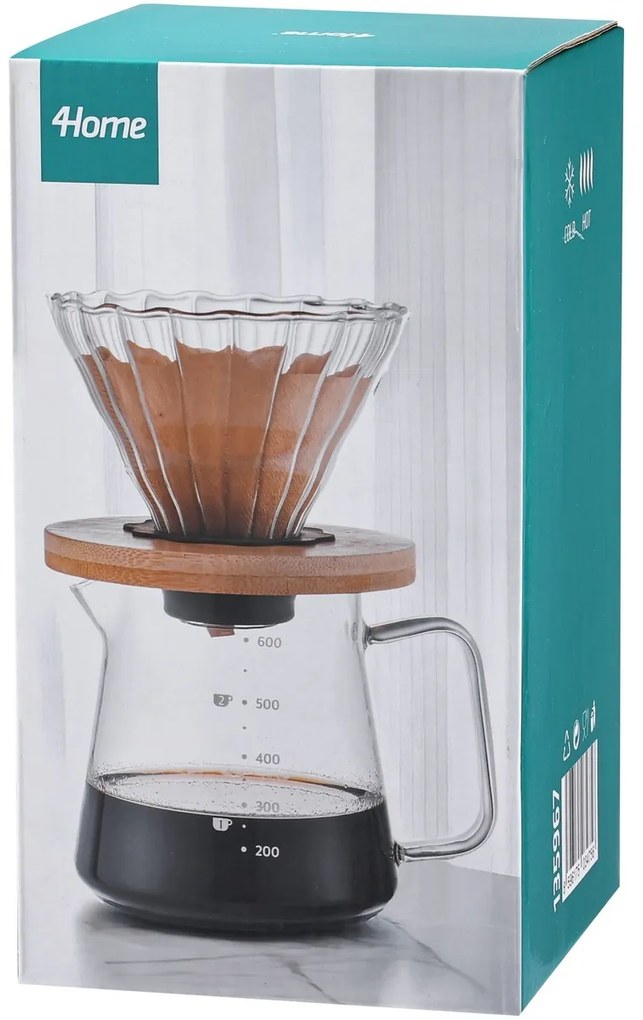 4Home Súprava na prekvapkávanú kávu Dripper, 600 ml