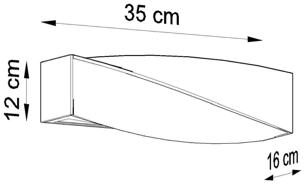 Nástenné svietidlo Sigma mini, 1x biele keramické tienidlo