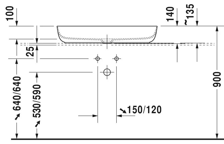Duravit Luv - Umývadlová misa 800x400 mm, biela 0379800000