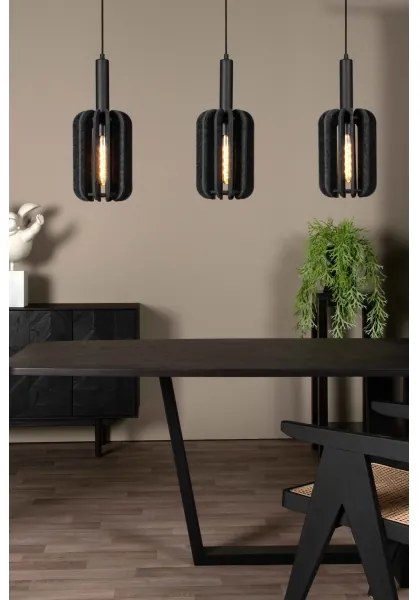 Lucide 45492/03/36 - Luster na lanku RAFAL 3xE27/40W/230V čierna/šedá
