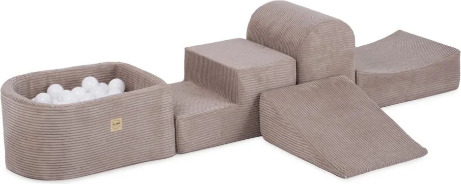 Mini ihrisko (+ bazén a 100 loptičiek) béžové, prémiový menčester