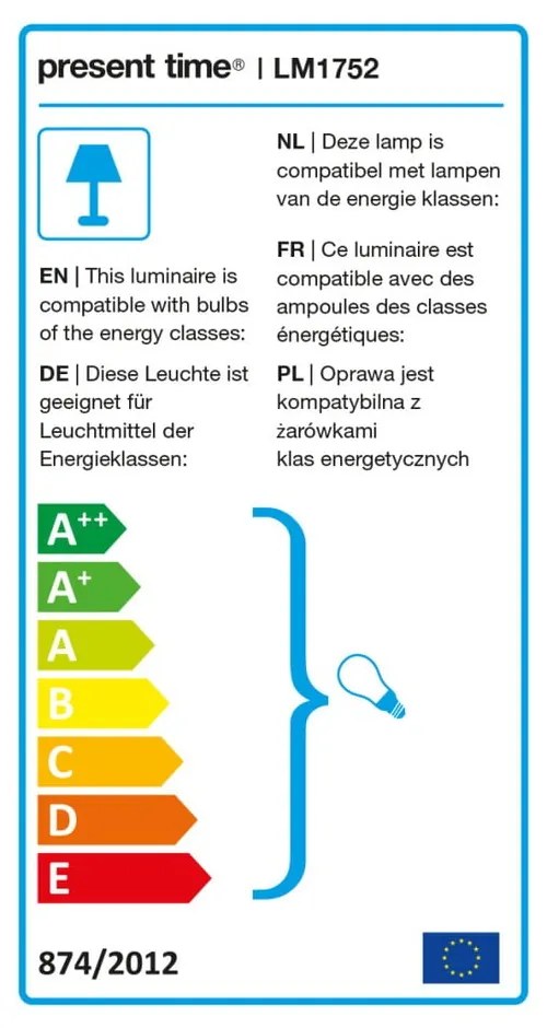 Čierna stolová lampa s detailmi v zlatej farbe Leitmotiv Noble