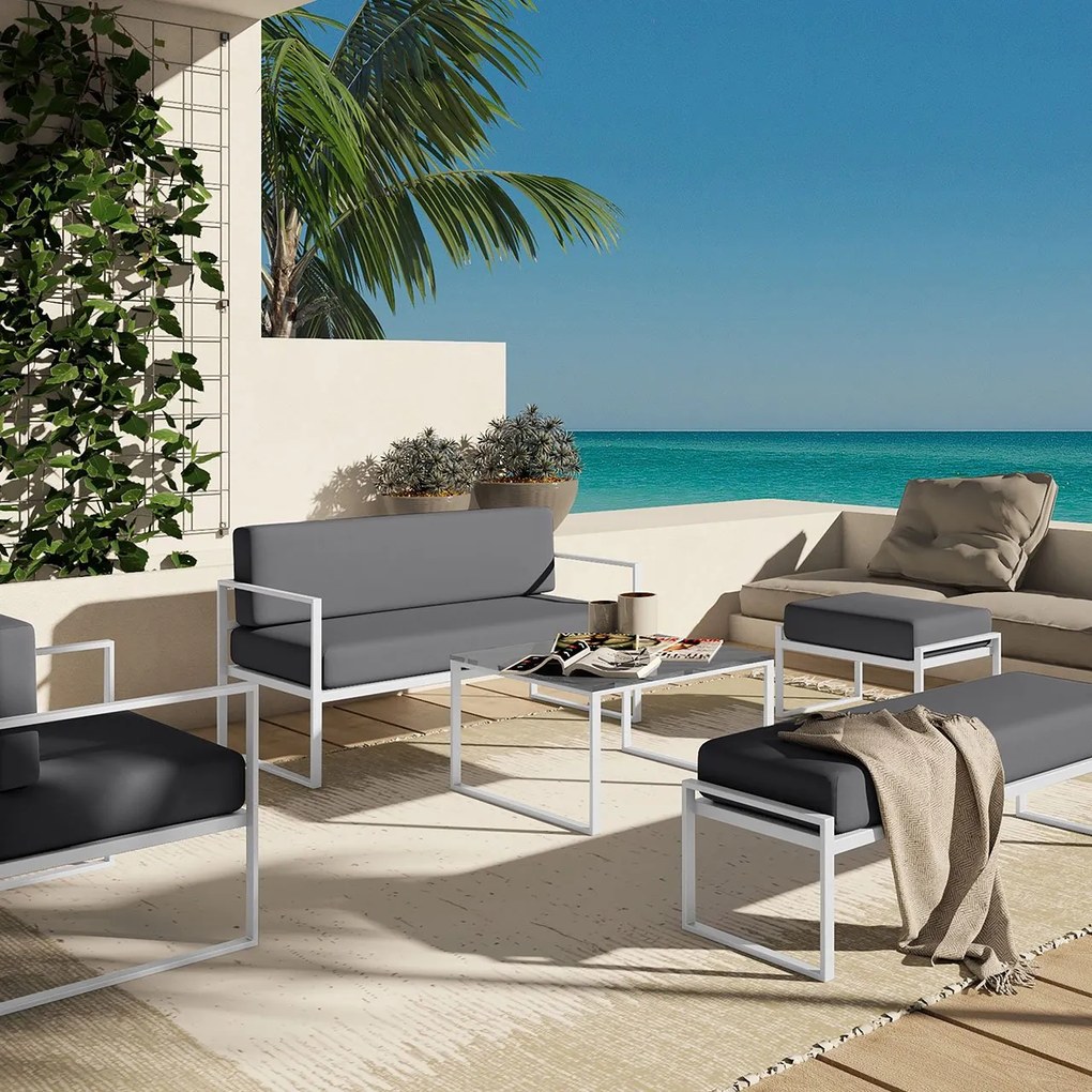 Záhradná lavička Nicea dvojmiestna 45 × 130 × 44 cm CALME JARDIN