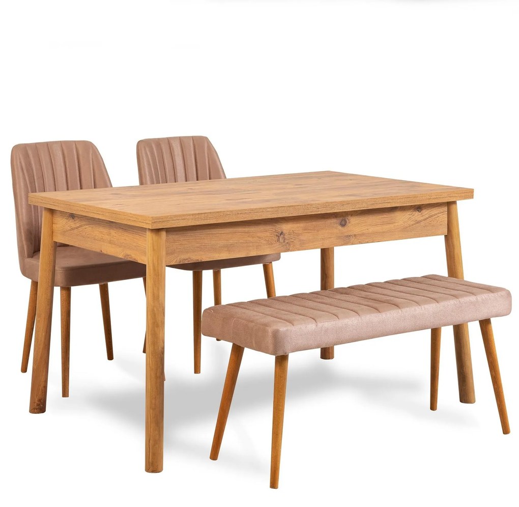 Jedálenský set Bimuvo 4 (borovica atlantická + kameň) (pre 4 osoby). Vlastná spoľahlivá doprava až k Vám domov. 1095039