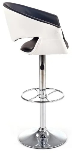 Barová stolička 115x60 cm biela/čierna/chróm