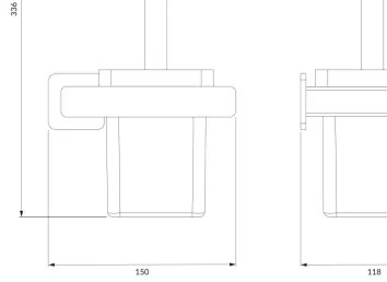 OMNIRES NL80620CR - Nástenná WC štetka NELSON lesklý chróm