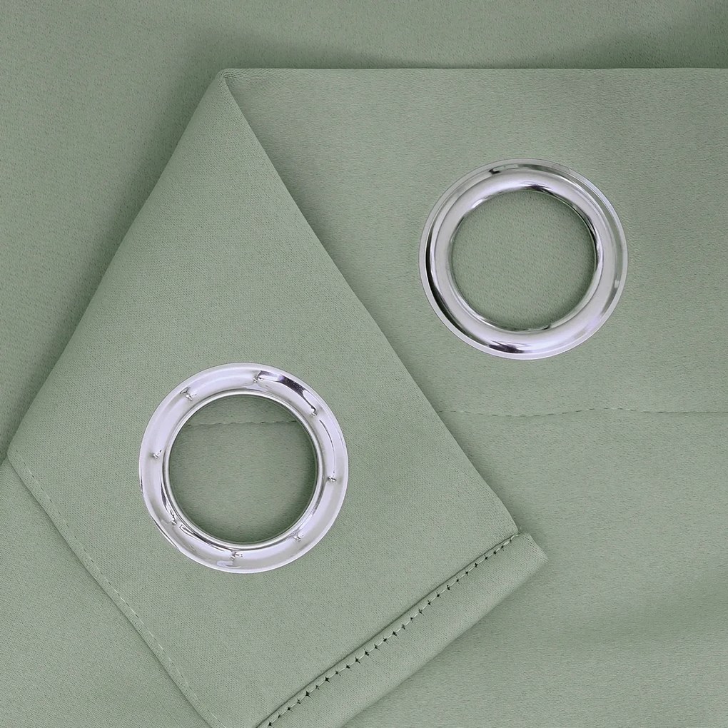 4Home Výhodná sada Zatemňovací záves Cairo sivozelená, 150 x 250 cm, 2 ks