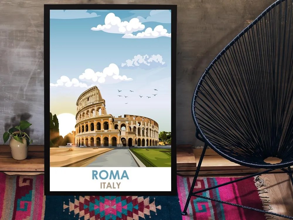 Poster Rím - Poster A3 + čierny rám (46,8€)