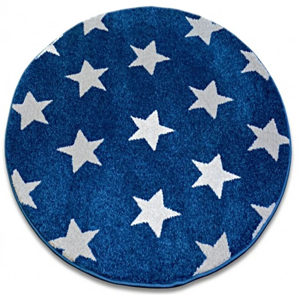 Kusový koberec Stars modrý kruh, Velikosti 100cm