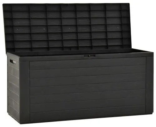 vidaXL Záhradný úložný box antracitový 116x44x55 cm-