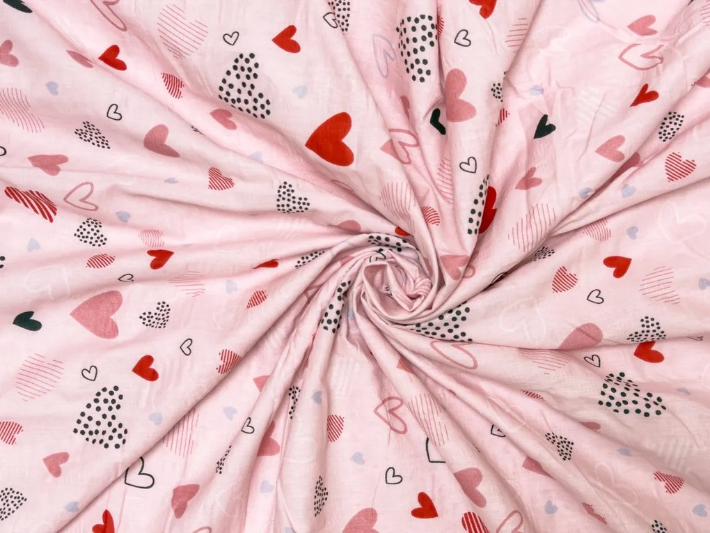 Krepové obliečky do postieľky Renforcé LOVITA ružové Rozmer obliečky: 45 x 65 cm | 90 x 140 cm