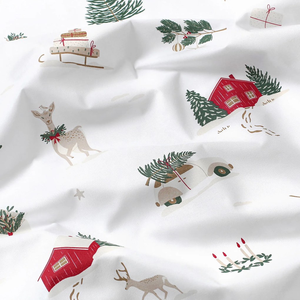 Goldea vianočné bavlnené plátno - tradičné vianoce 160 cm