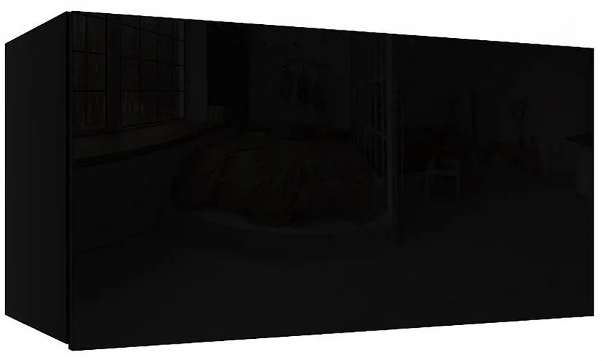 Závesná skrinka Izumi-31-BL čierna mat/lesk