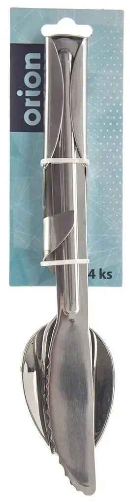 Príbory nehrdz. oceľ kemping+otvárač KEMP 4 ks