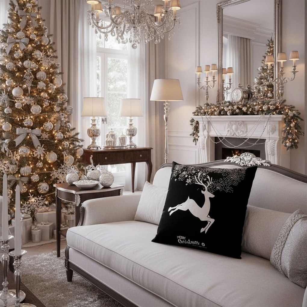 Tutumi Tutumi, obliečka na vankúš 45x45 cm, vzor BC21, čierna, NAZ-88012