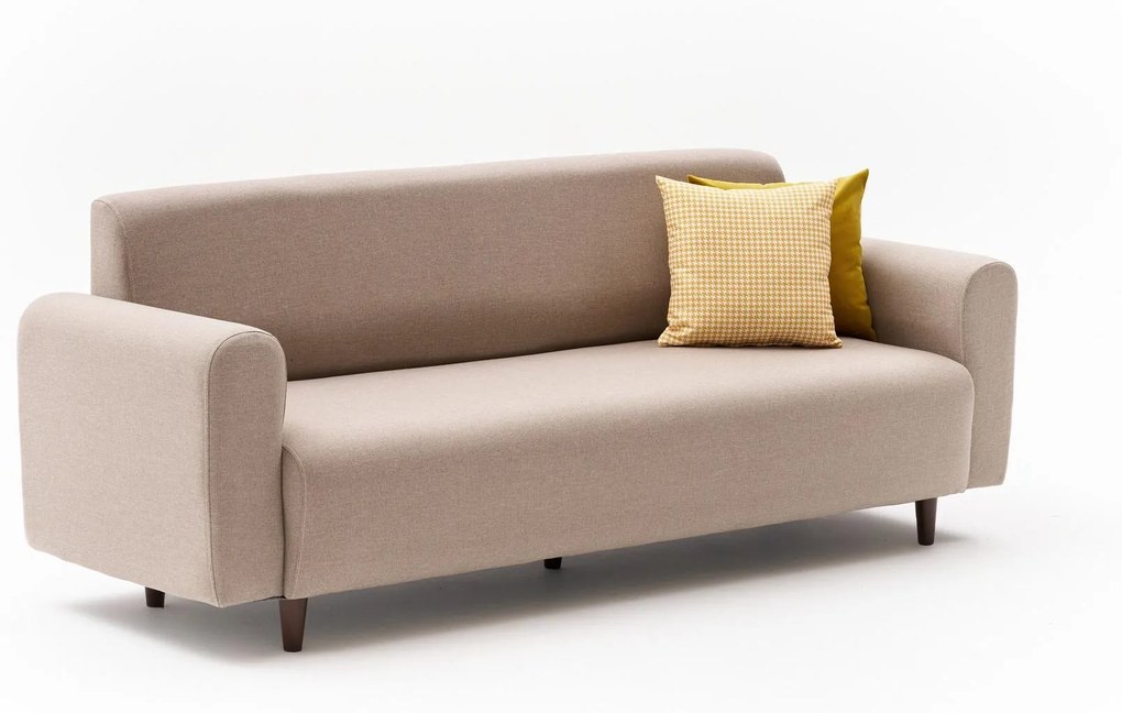 Pohovka trojsedačka Noyalepo L (krémová + orech). Akcia -19%. Vlastná spoľahlivá doprava až k Vám domov. 1106694