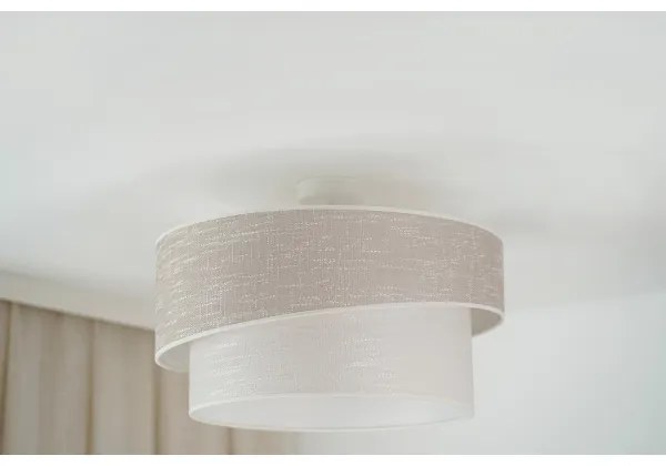 Brilagi - Prisadený luster DOVER SHINE 1xE27/15W/230V pr. 50 cm šedá/krémová