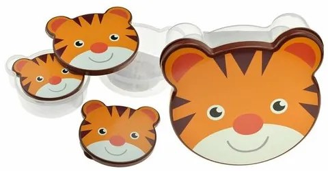 Sada detských desiatových boxov Tiger, 4 ks, 200 ml, 300 ml, 500 ml a 750 ml