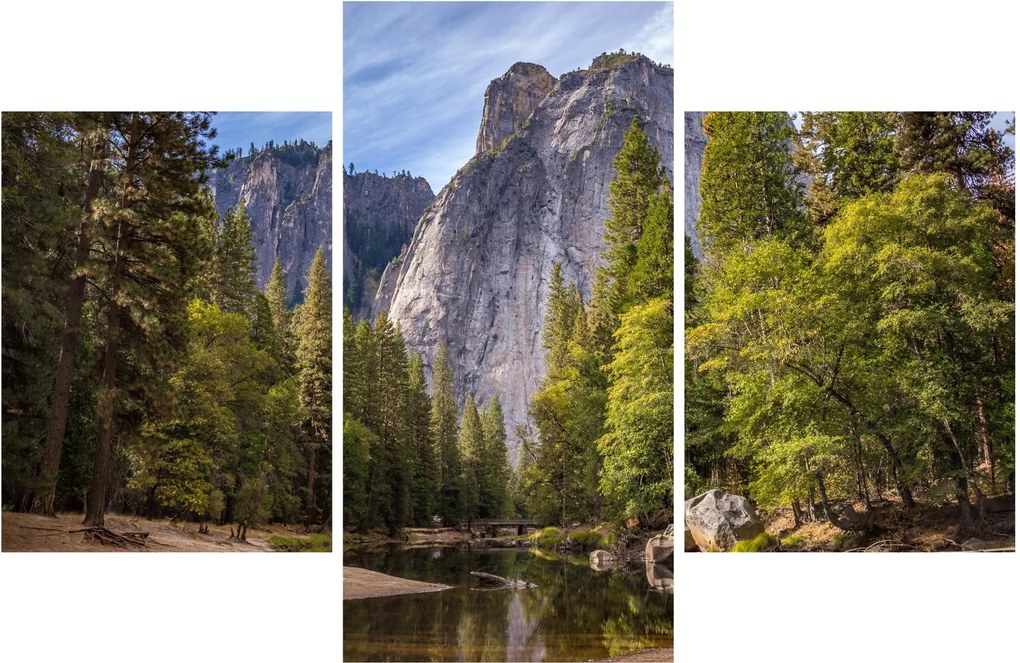 Obraz - Pod Yosemite skalou (90x60 cm)