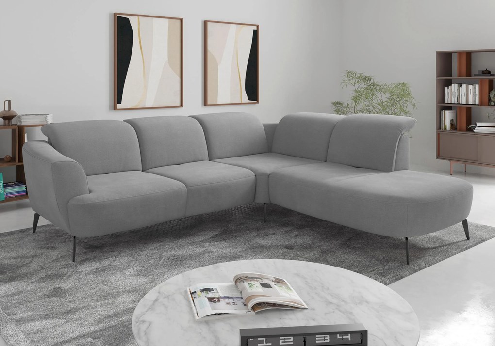 XXXLutz ROHOVÁ SEDAČKA, textil, sivá Sit & More - Sedačky - 000144018585