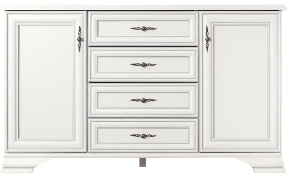 Komoda KENTAKT KOM2D4S, alpská biela