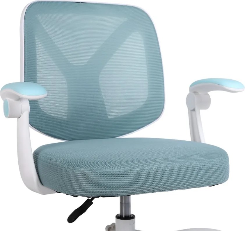 Detská otočná stolička Neoseat JUNI 010 s podnožou — látka, modrá