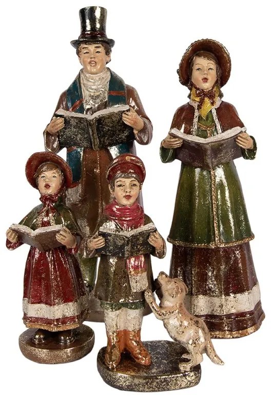 Vianočný zbor Christmas Choir - 13*13*34/11*12*31/13*8*21/8*8*20 cm